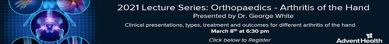 2020 Lecture Series: Orthopaedics - Arthritis of the Hand Banner